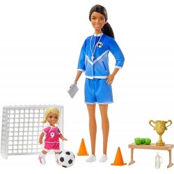 Mattel Barbie Soccer Coach Playset Σετ | Κούκλα Προπονήτρια (GLM53 / GJM71)