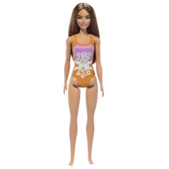 Mattel Beach Barbie Κούκλα Με Πορτοκαλί Μαγιό (DWJ99 / HPV21)