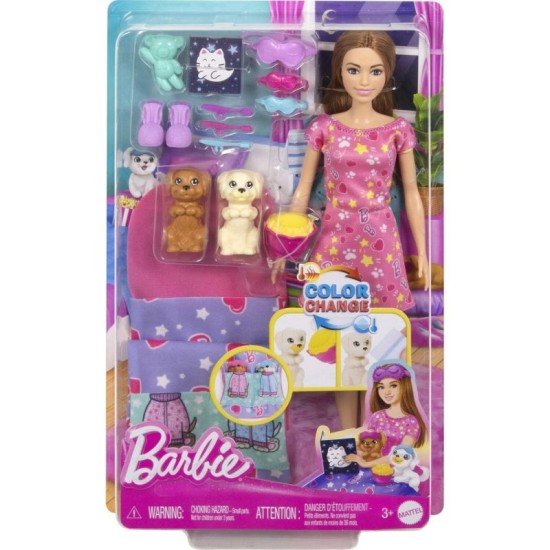 Mattel Barbie Sleepover Με Κουταβάκια (HXN01)