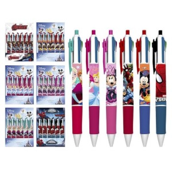ΣΤΥΛΟ 4 ΧΡΩΜΑΤΑ DISNEY 6 ΗΡΩΕΣ BALLPOINT 1,0mm