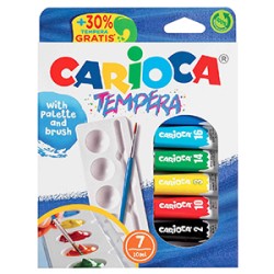 ΣΕΤ 7 ΤΕΜΠΕΡΕΣ ΠΑΛΕΤΑ & ΠΙΝΕΛΟ CARIOCA