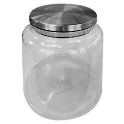 ΒΑΖΟ BOROSILICATE ΜΕ ΚΑΠΑΚΙ INOX 11,5x9,5cm
