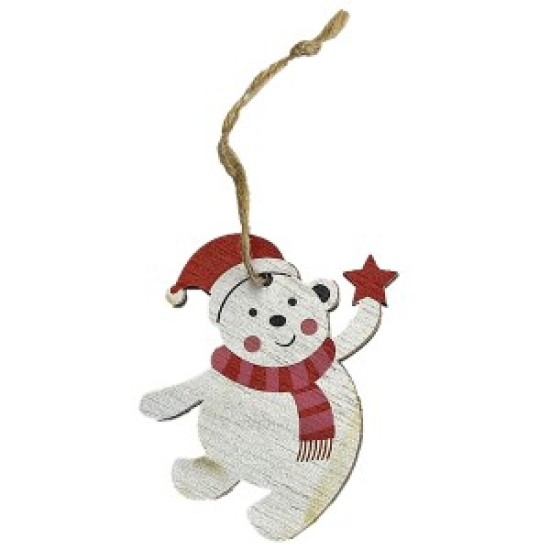 ΣΤΟΛΙΔΙ ΞΥΛΙΝΟ ΑΡΚΟΥΔΑΚΙ XMAS 7cm